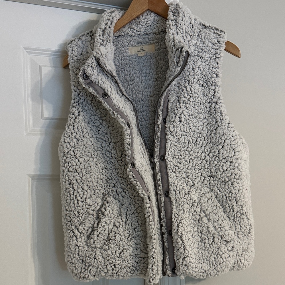 Thread & Supply Gray Sherpa Vest